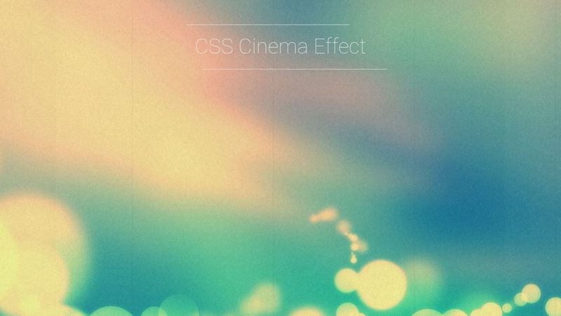 Pure CSS Cinema Effect