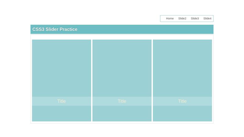 CSS3 Slider Practice