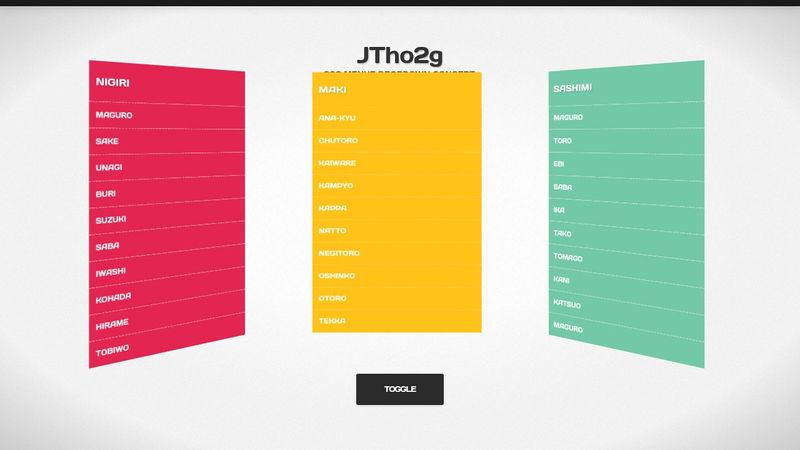CSS Drop Down Menu Concept