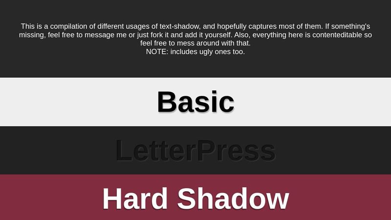 Text Shadow Compilation