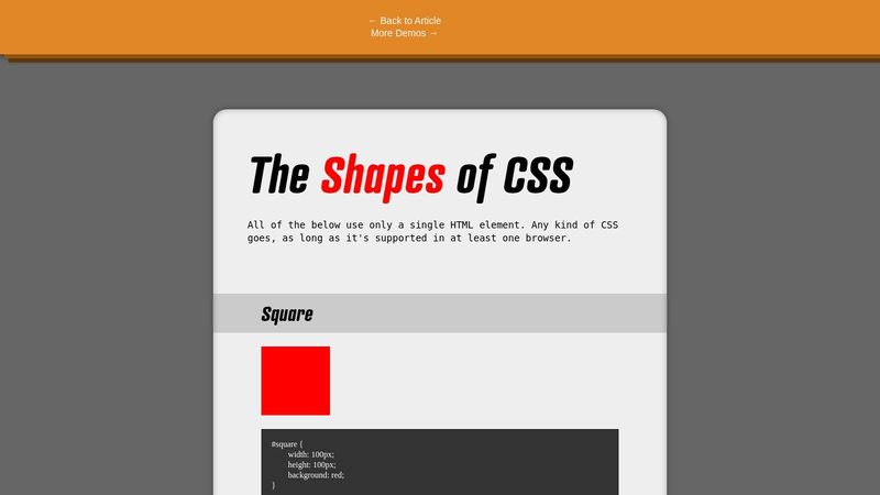 Shapes of CSS