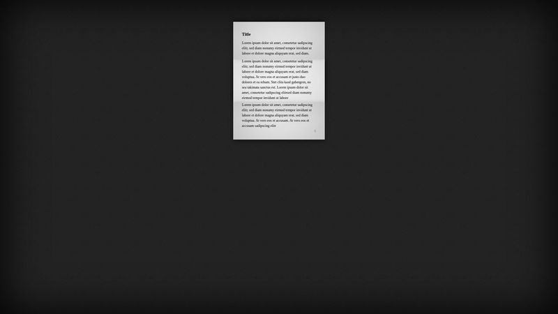 Folding paper CSS3 animation