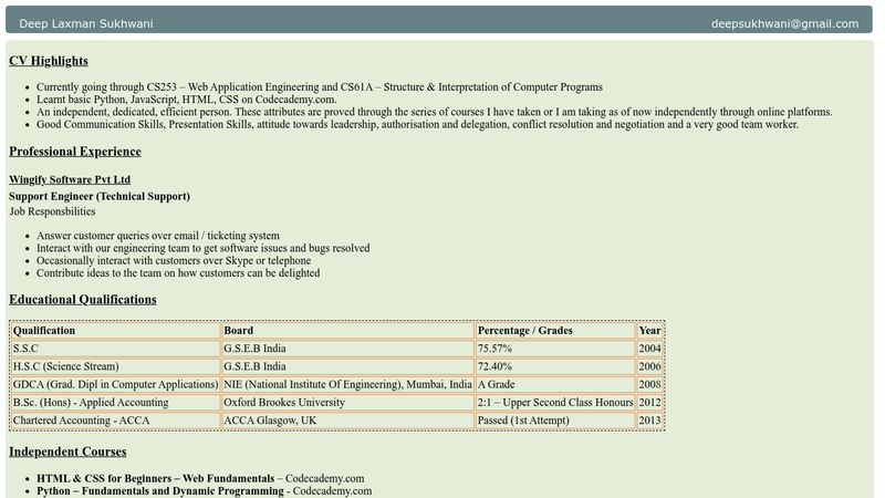 How To make a Curriculum With HTML and CSS 