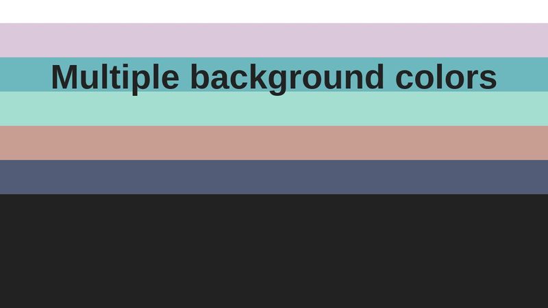 Multiple color background with css