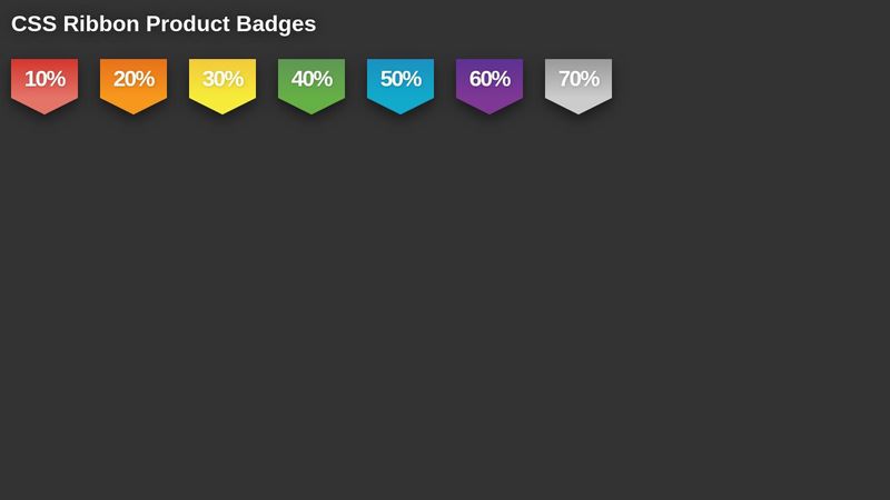 CSS Ribbon Product Badges