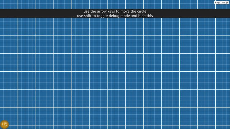 move a element with arrow keys