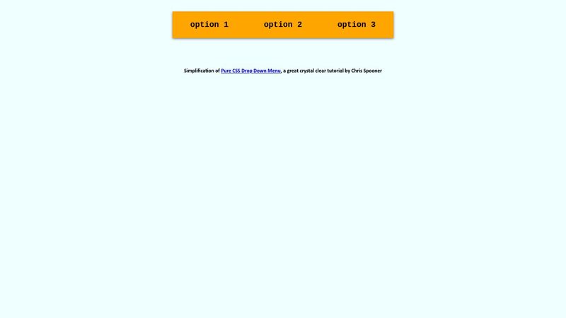 Basic Drop Down Menu with Pure CSS