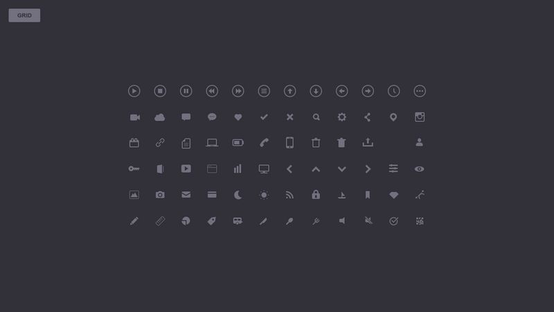 free css icon set - one div