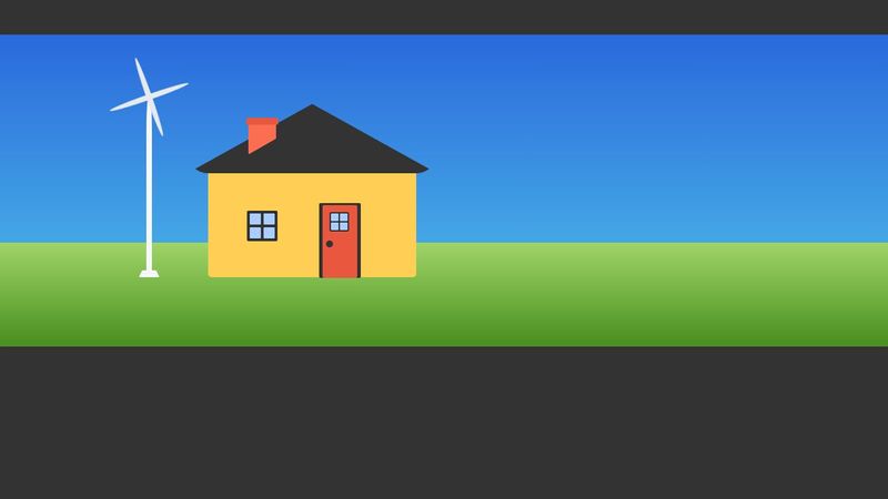 CSS House and Windmill