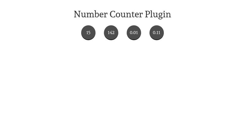 jQuery Number Counter Plugin