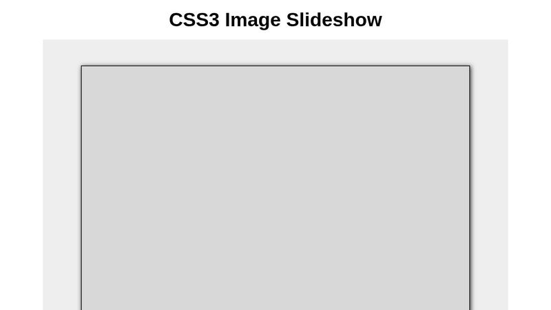Pure CSS3 Image Slideshow