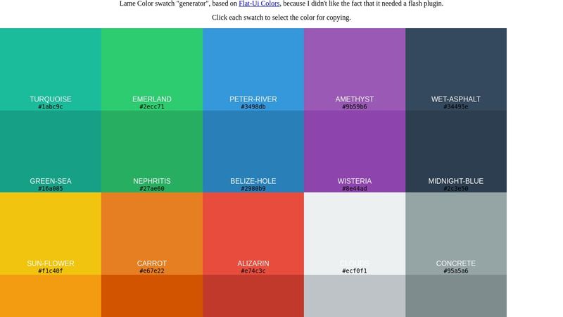 Flat-UI Color Swatch Generator