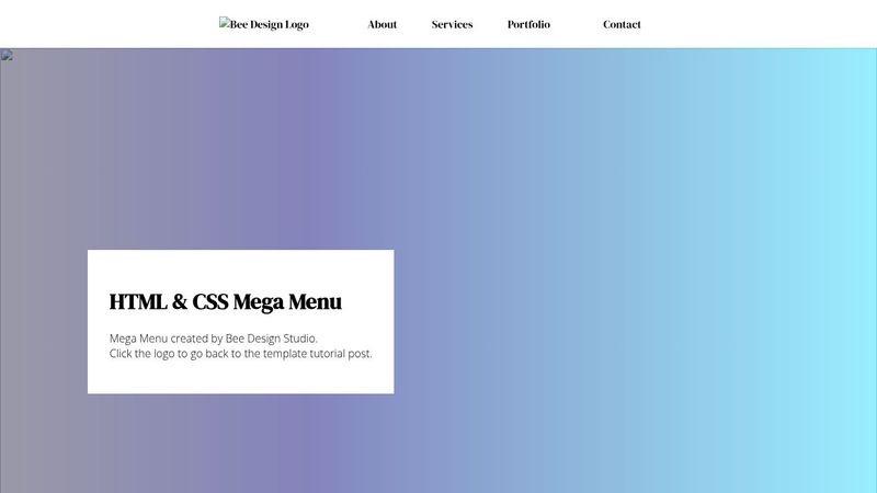 Full width Mega Menu using HTML & CSS