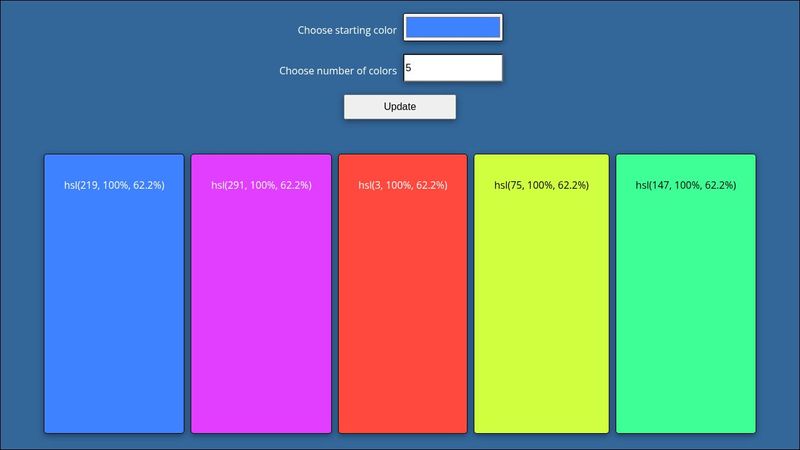 Full spectrum color step picker