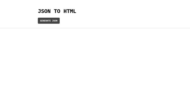 JSON to HTML