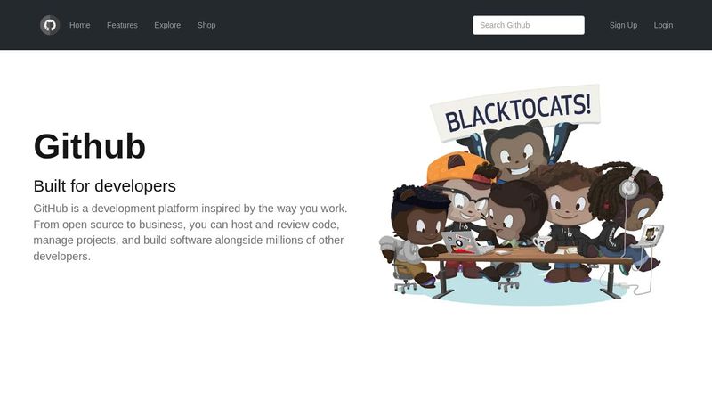 GitHub Landing Page Concept