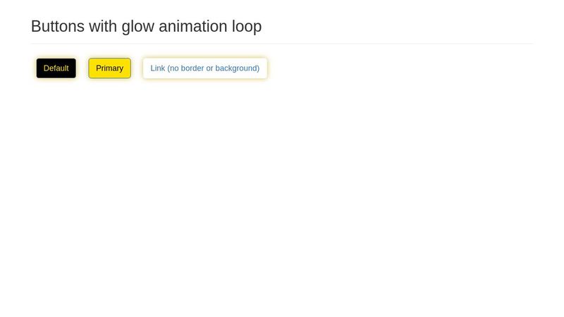 CSS Animation Glowing Button Infinite Loop