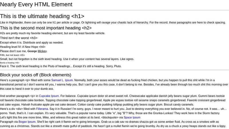 Clear - Every HTML Element