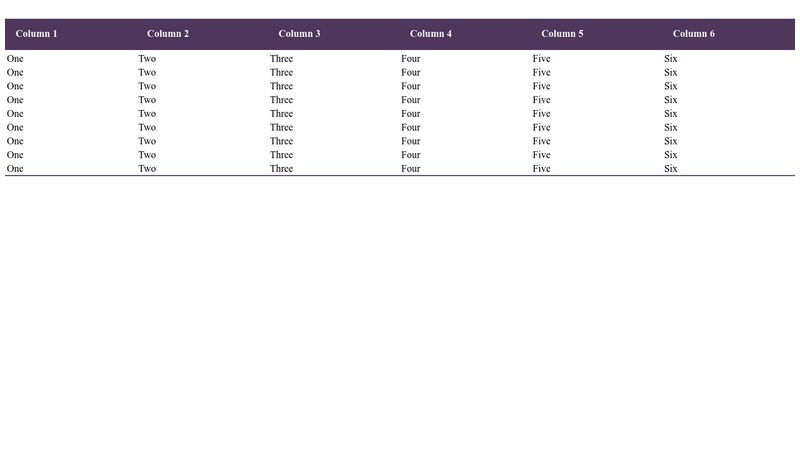 Vertical Horizontal Scrolling Table (css Only)