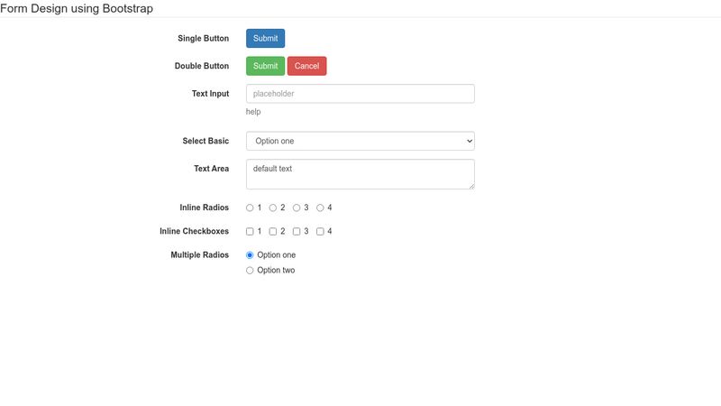 CodePen Form Design Using Bootstrap   ENGgXv 800 