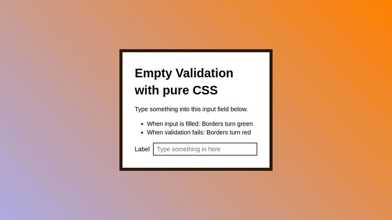 Empty validation with JavaScript