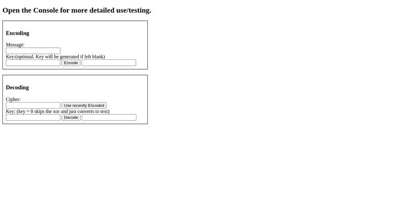 JS Xor Cipher