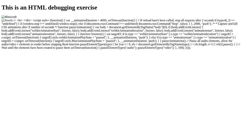 Debugging exercise 1