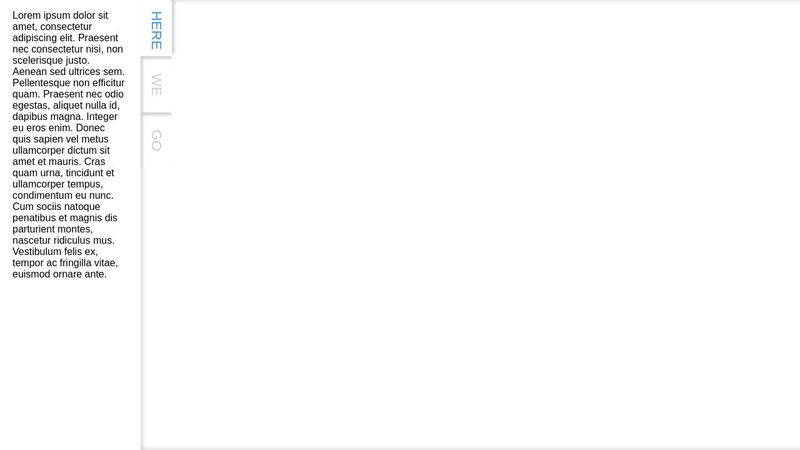 Pure CSS side menu with vertical tabs