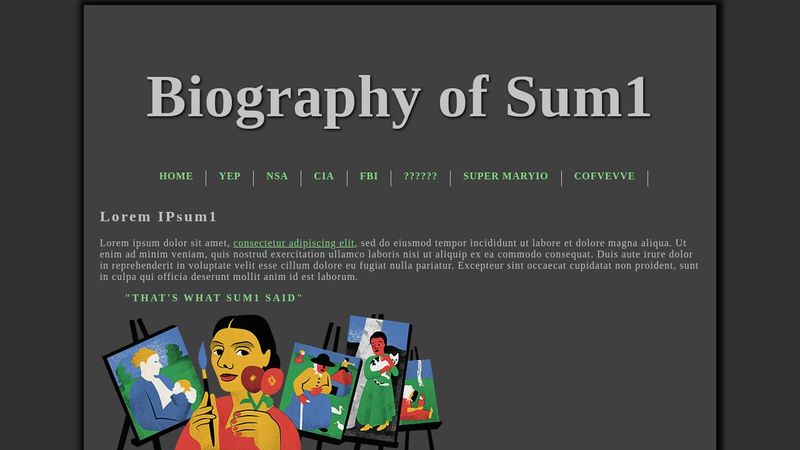 Hard coded HTML/CSS layout