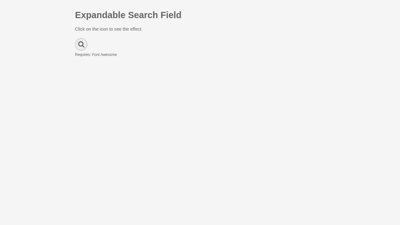 CSS-Only Expandable Search Box