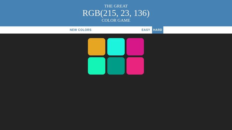 JS Color Guessing Game
