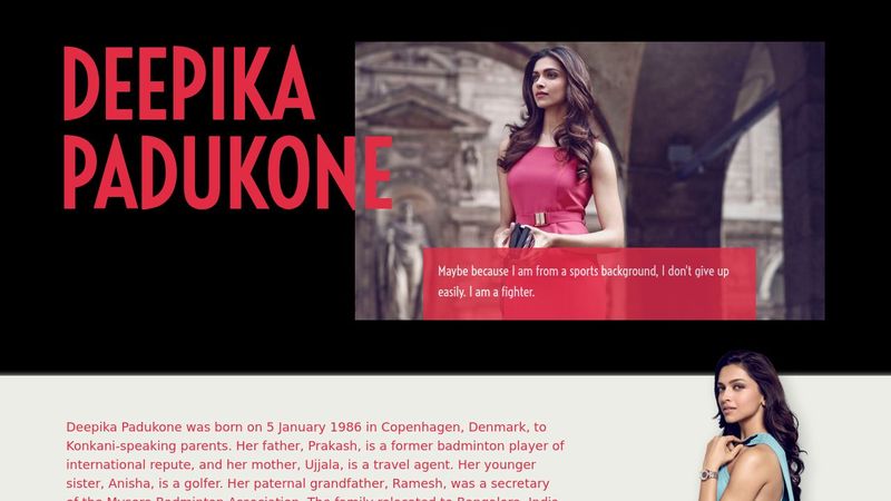 Tribute Page - Deepika Padukone