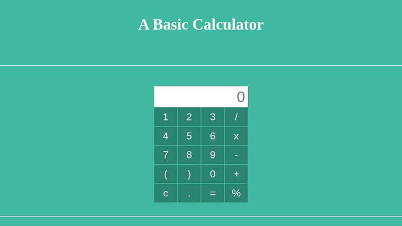 Basic JavaScript Calculator