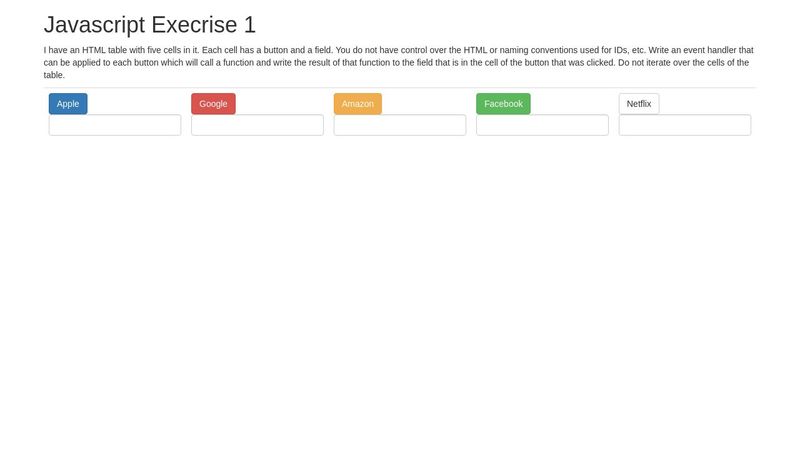 javascript exercise 1