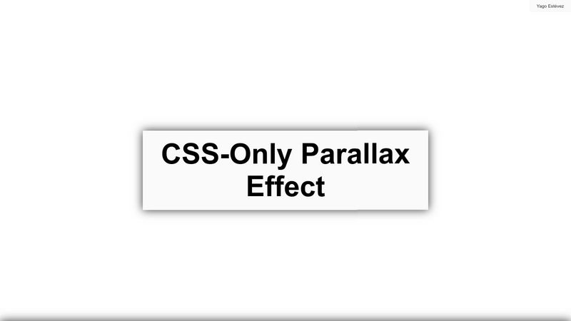 CSS-Only Parallax Effect