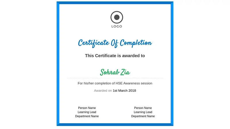 HTML/CSS certificate