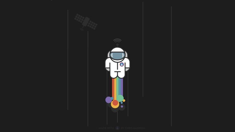 SVG Rainbow Rocket Man