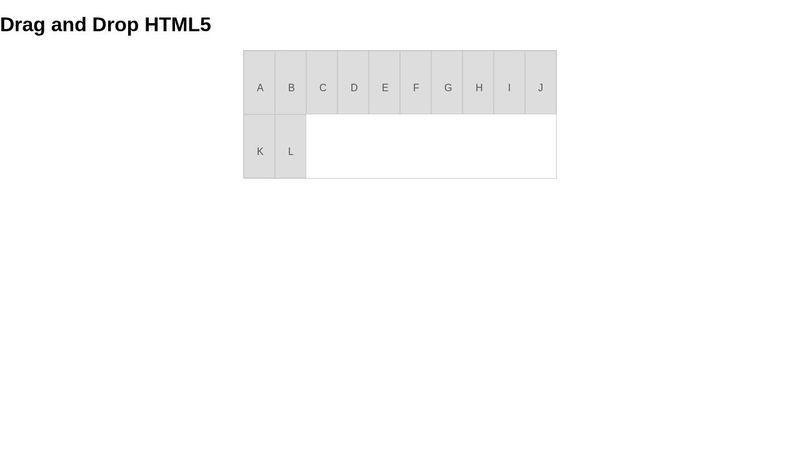 Drag and Drop HTML5