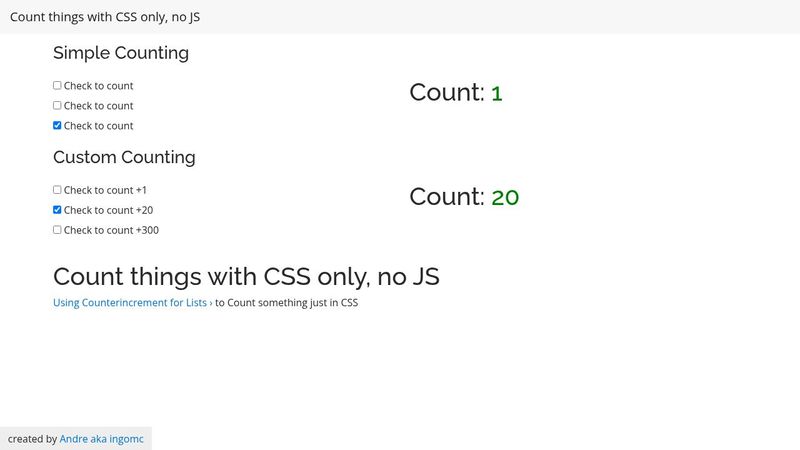 Counting with CSS