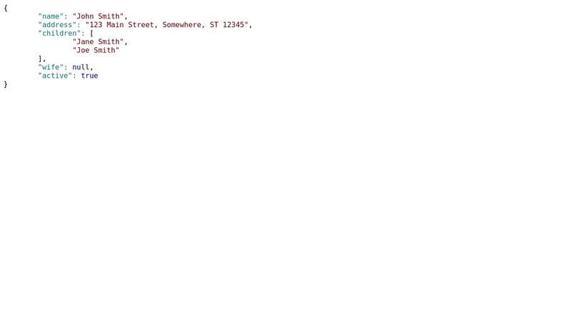Function - JSON Syntax Highlighting