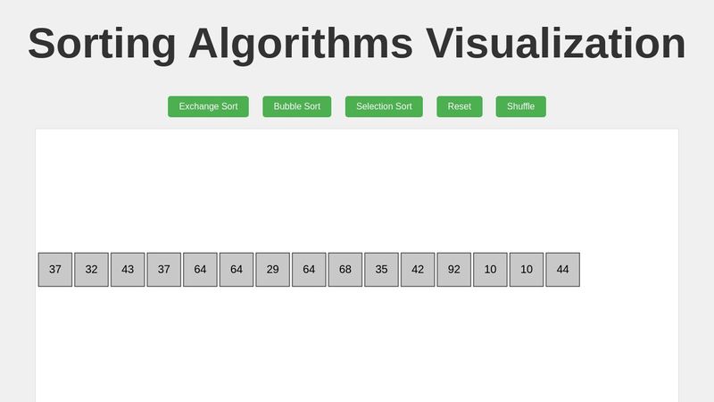 Sorting Algorithms Visualization