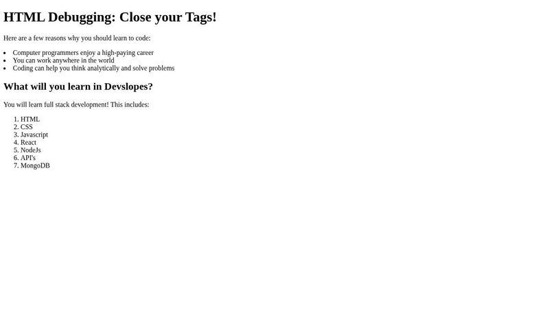 Assignment 1 HTML Tags