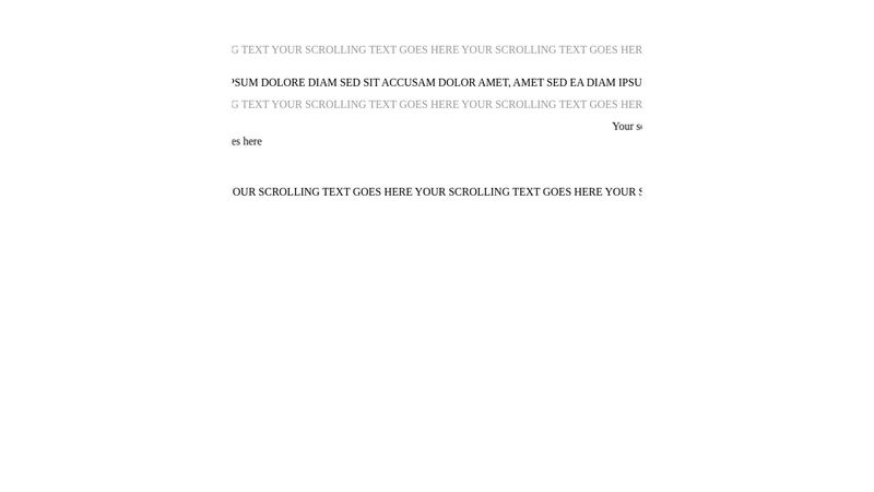 Moving Text - CSS Animation Setup w/ Marquee Tag