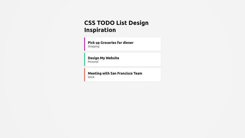 CSS TODO List Design Inspiration
