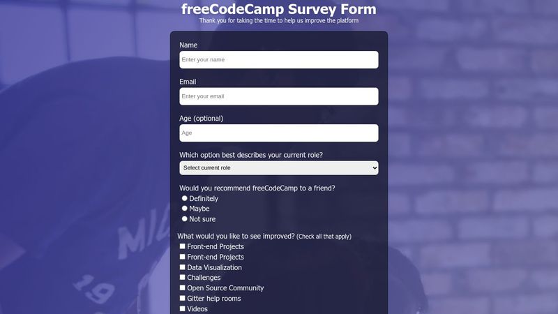 HTML-CSS Survey Form
