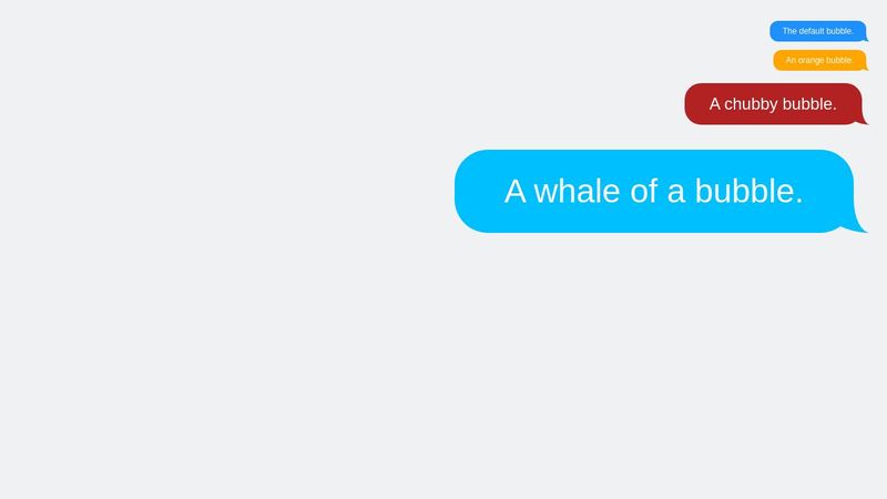 Pure CSS iOS Chat Bubbles Sass Mixin