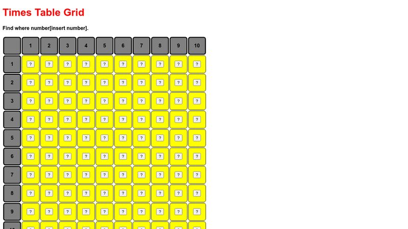 times-table-grid