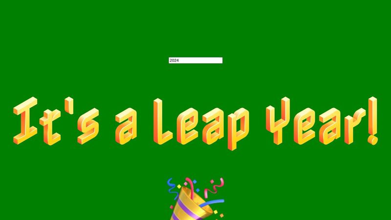 No JS Leap Year Checker