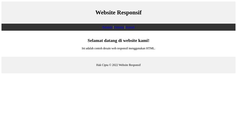 Membuat Desain Web Responsif dengan HTML