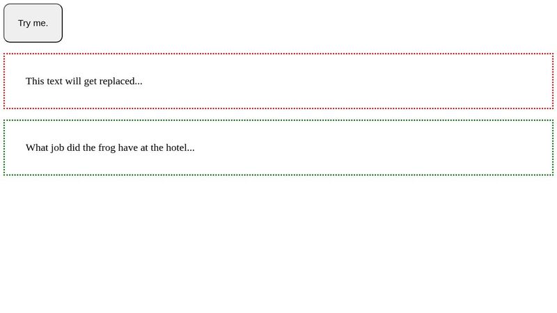 Trying out Javascript with a joke